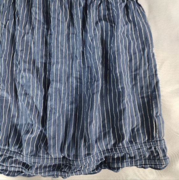 American Eagle Blue Striped Off-Shoulder Top Medium - Picture 3 of 10